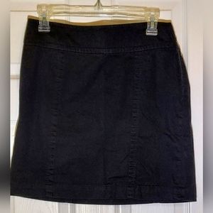 LOFT | Black Cotton Mini Skirt, Size 4.